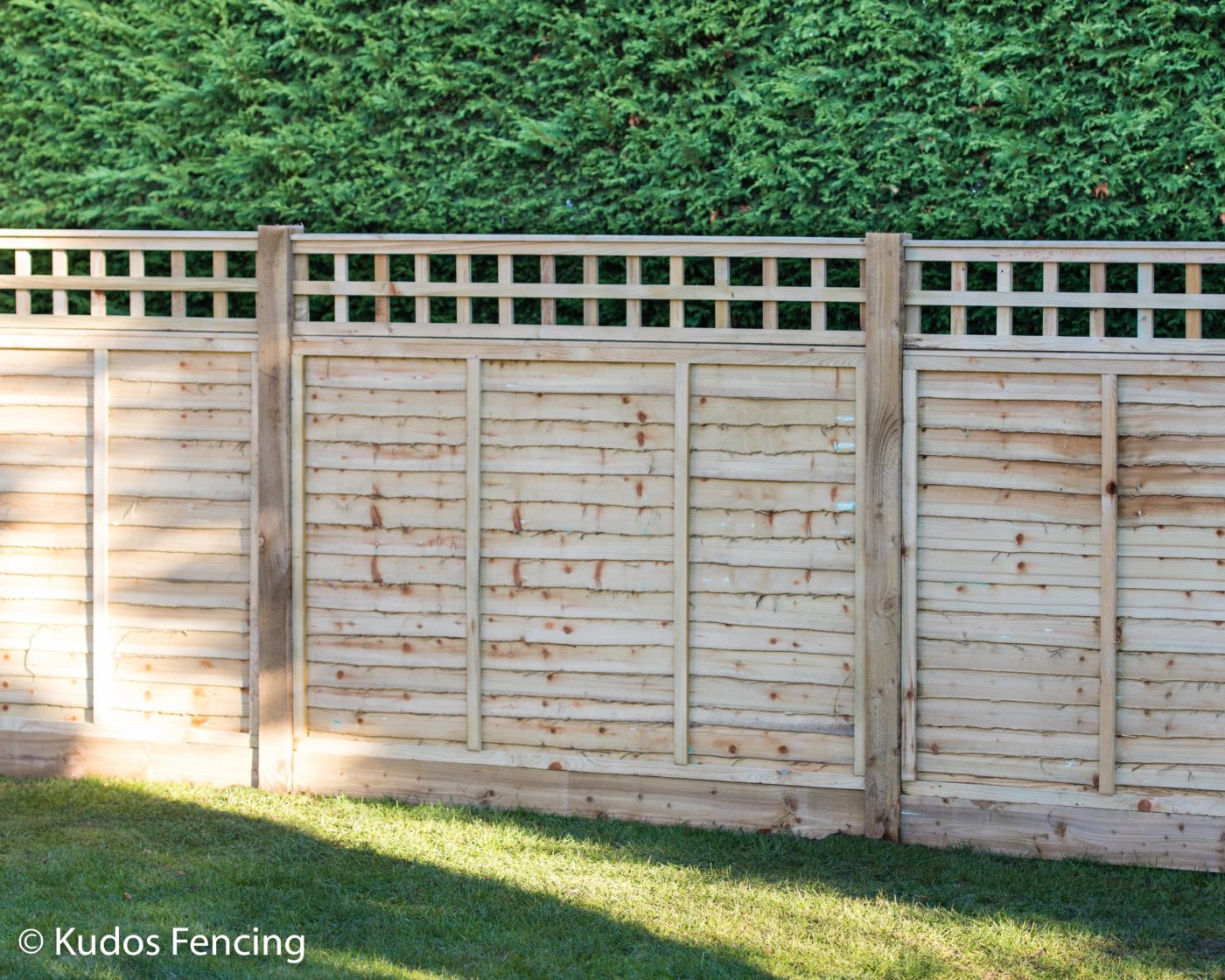 Trellis Top Lap Panel Fence Erected | Kudos Fencing Ltd