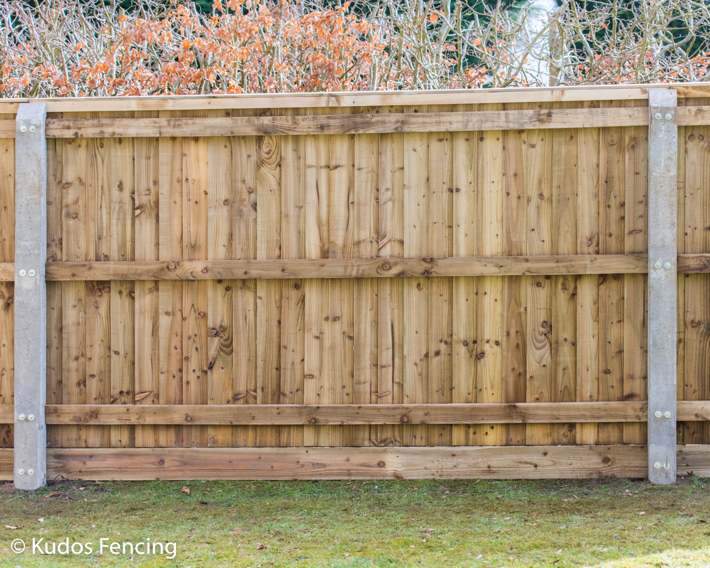 Strong Featheredge Fence - Concrete Posts | Kudos Fencing Ltd